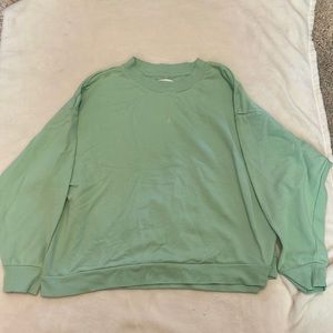 Oversized mint green crewneck